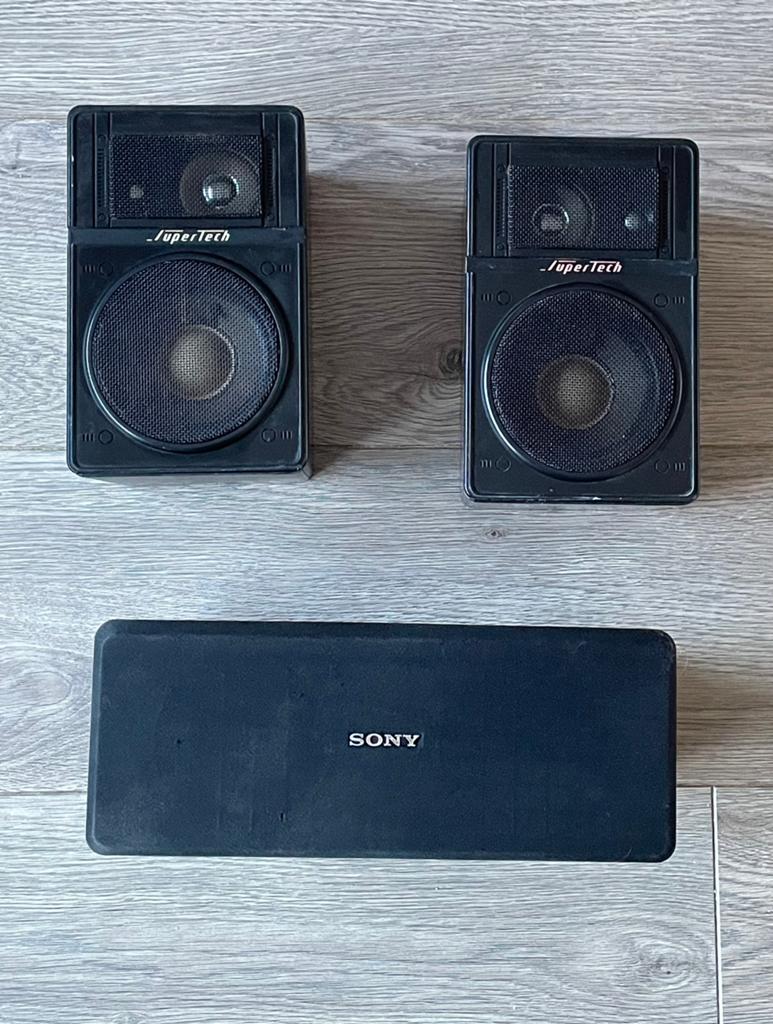 Surround speakers Sony Centerspeaker /Supertech Rearspeakers, Audio, Tv en Foto, Gebruikt, Overige typen, Ophalen of Verzenden