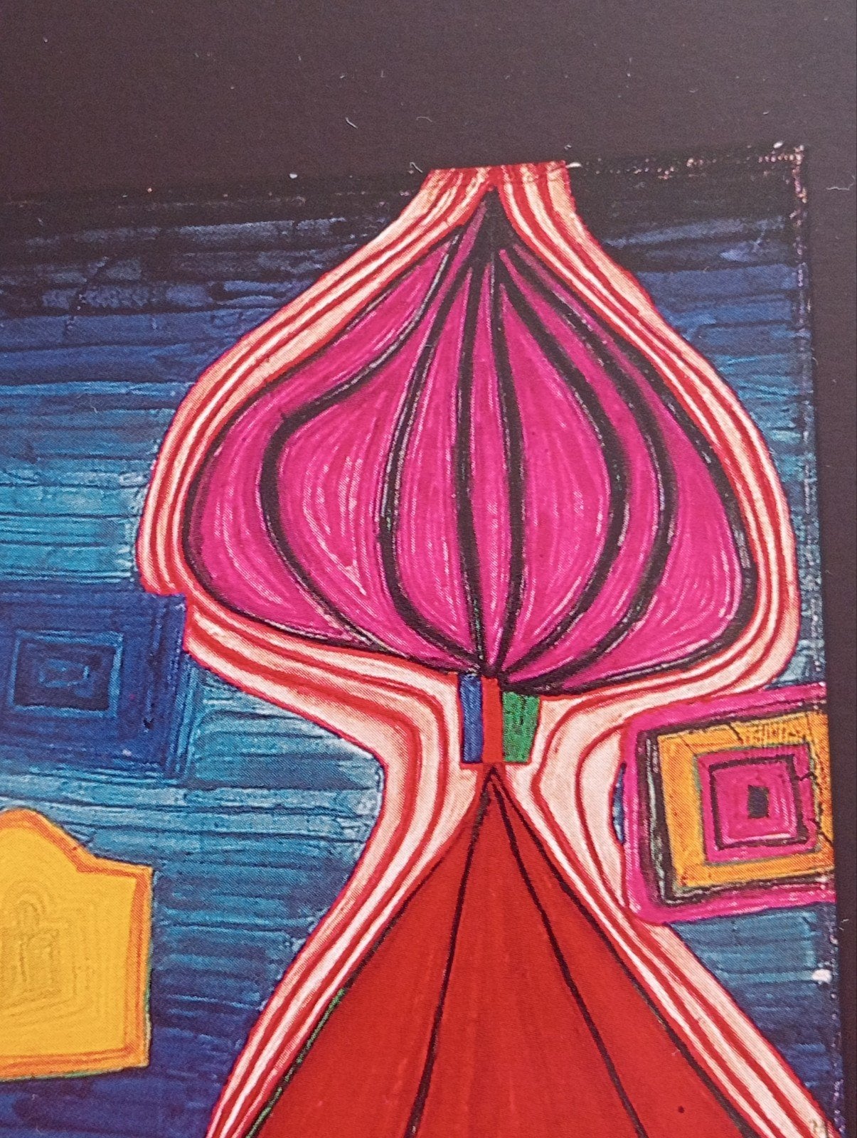 Friedensreich Hundertwasser print 'Gelbe Hauser', Ophalen of Verzenden