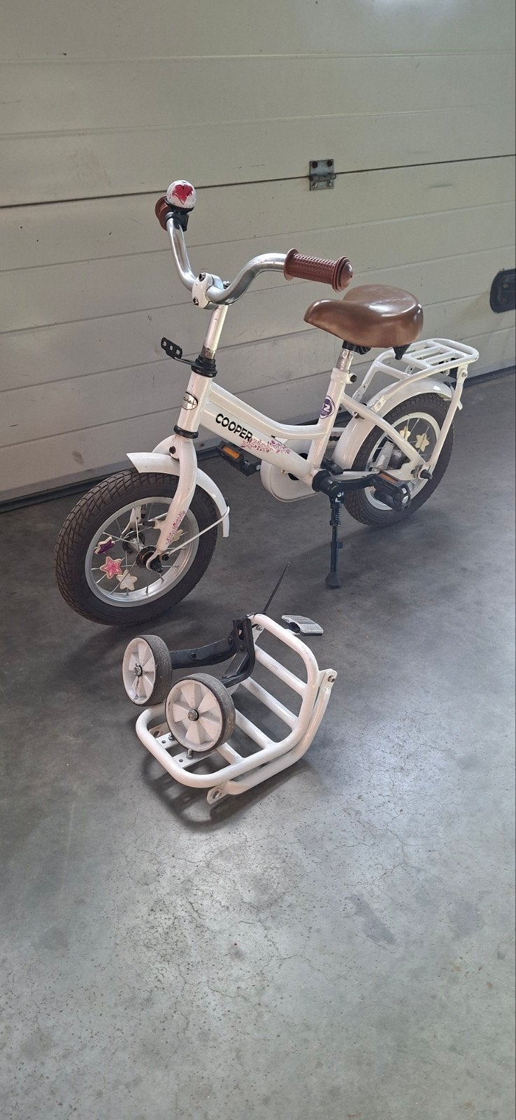 12 inch kinderfiets, Ophalen, Terugtraprem, Zijwieltjes, Cooper