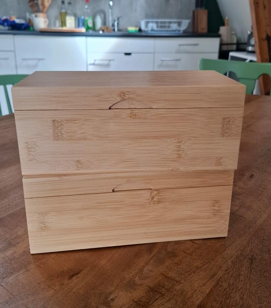 Theedoos met 6 vakken | 2 stuks, Ophalen, Zo goed als nieuw