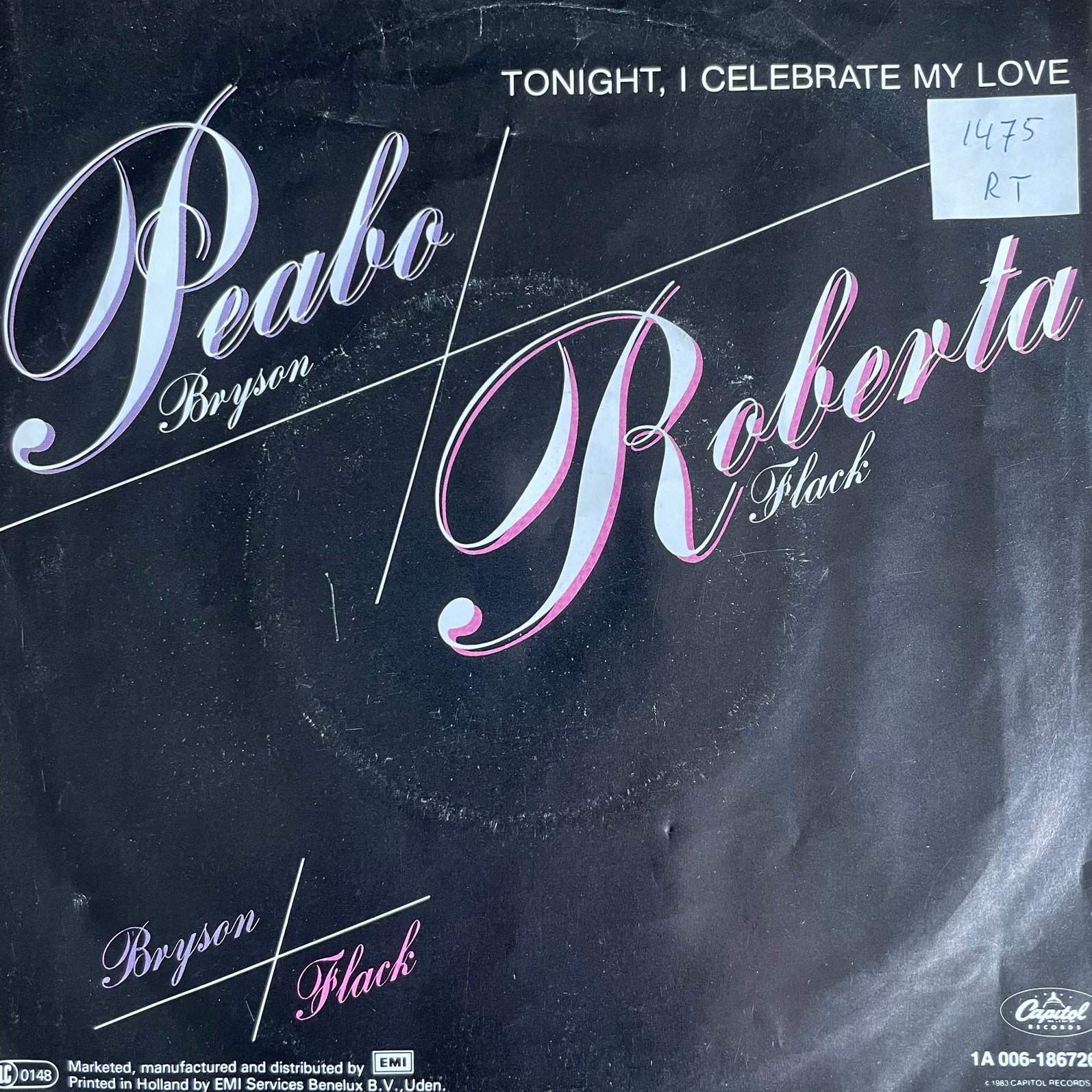 Peabo Bryson / Roberta Flavk - Tonight I celebrate my love, Ophalen of Verzenden, Zo goed als nieuw, Pop