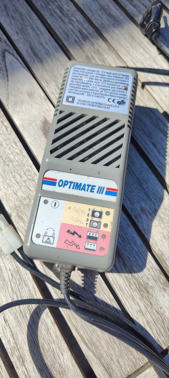 Acculader Optimate III met aansluitkabel, Auto-onderdelen, Accu's en Toebehoren, Ophalen of Verzenden, Gebruikt, Universele onderdelen