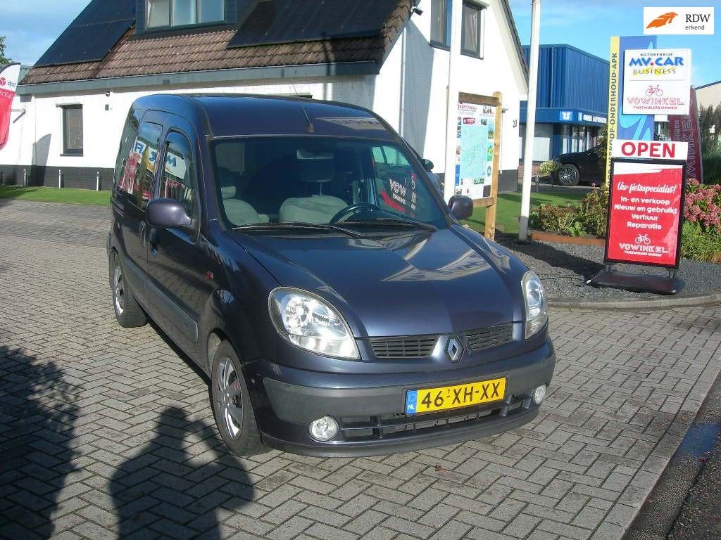 Renault Kangoo 1.6-16V Privilège, Stof, 1095 kg, Blauw, 49 €/maand