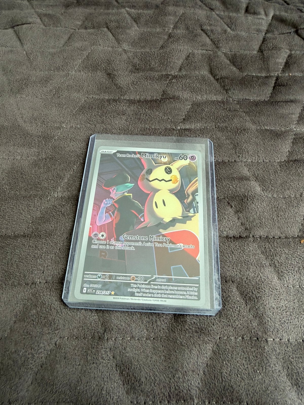 Pokémon Team Rocket’s Mimikyu 238/217 Illustration Rare –ASC, Ophalen, Nieuw