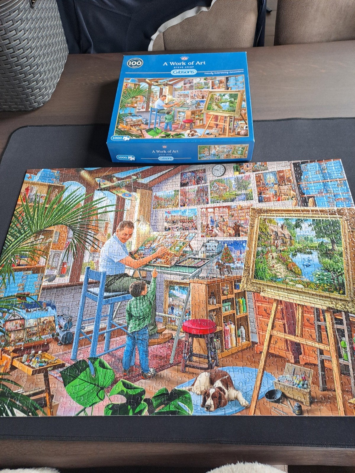 Gibsons Legpuzzel 'A Work of Art' 1000 stukjes, Ophalen of Verzenden, Meer dan 50 stukjes, Zo goed als nieuw, 6 jaar of ouder