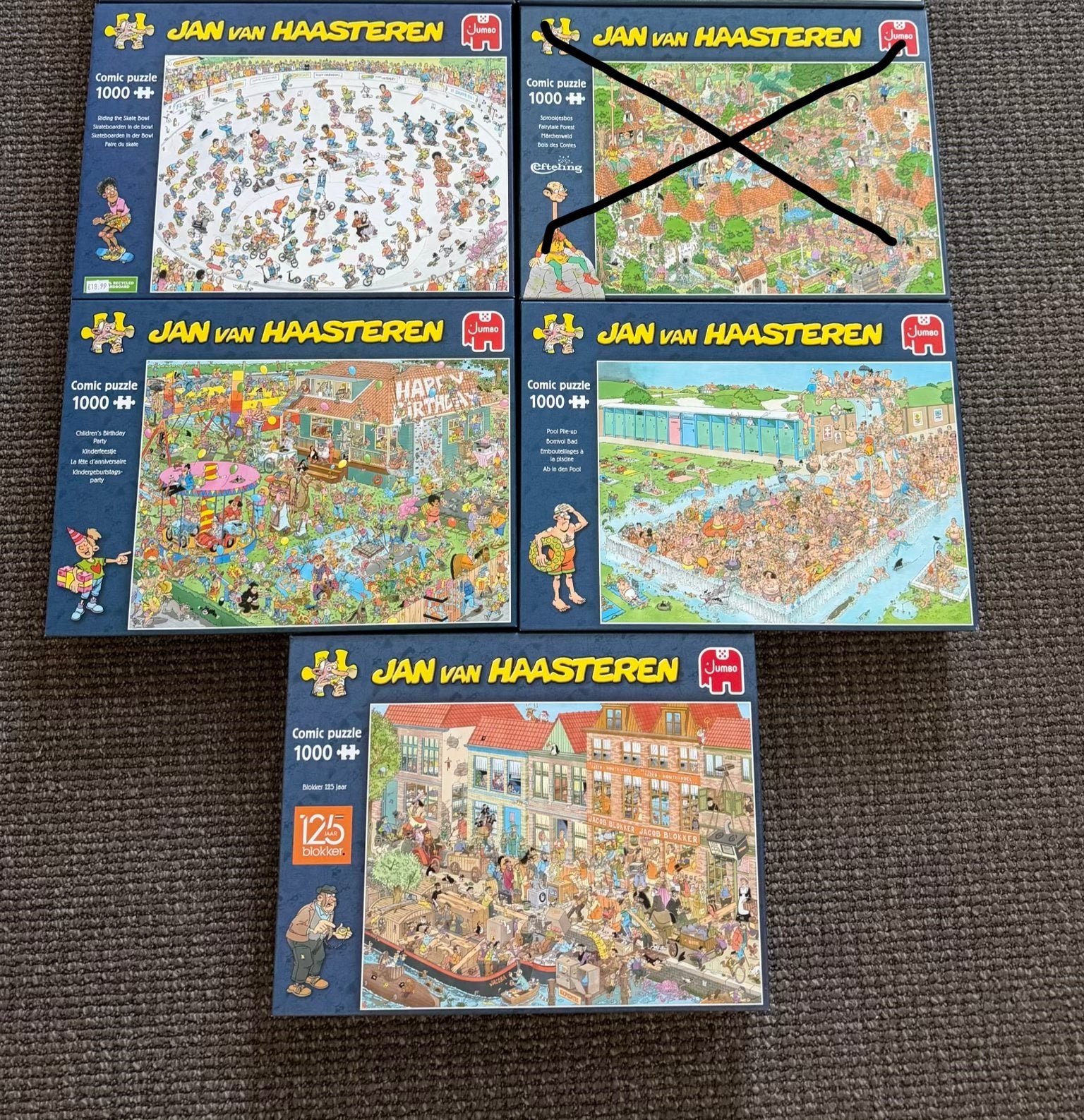 Jan van Haasteren 1000 stukjes puzzel (per stuk)