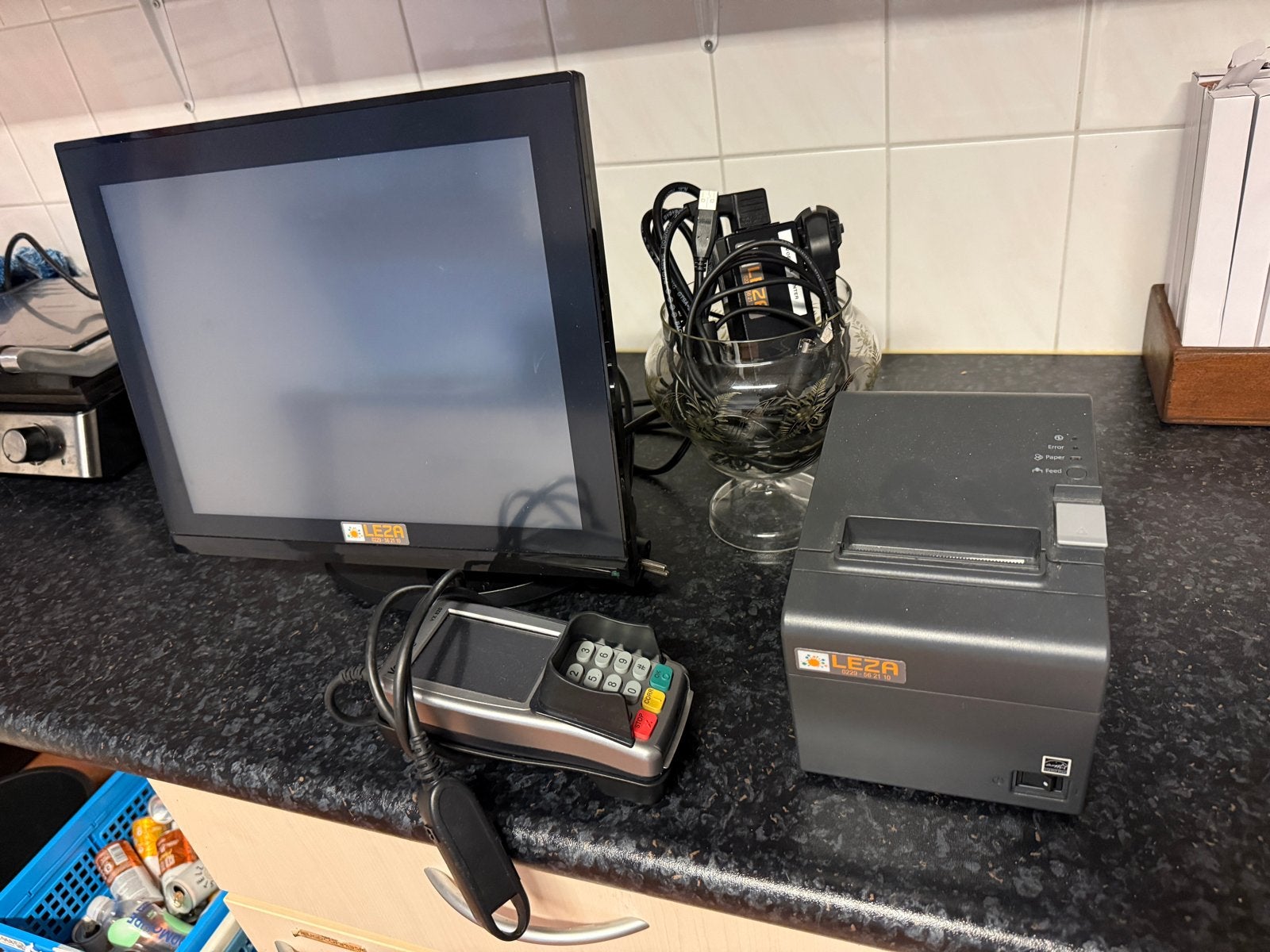 Kassasysteem met monitor, printer en pinautomaat, Ophalen, Gebruikt