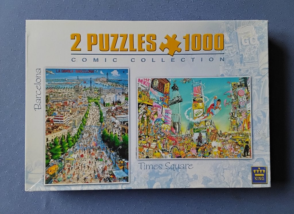 King puzzel Comic Collection 'Times Square', Ophalen, 500 t/m 1500 stukjes, Gebruikt, Legpuzzel