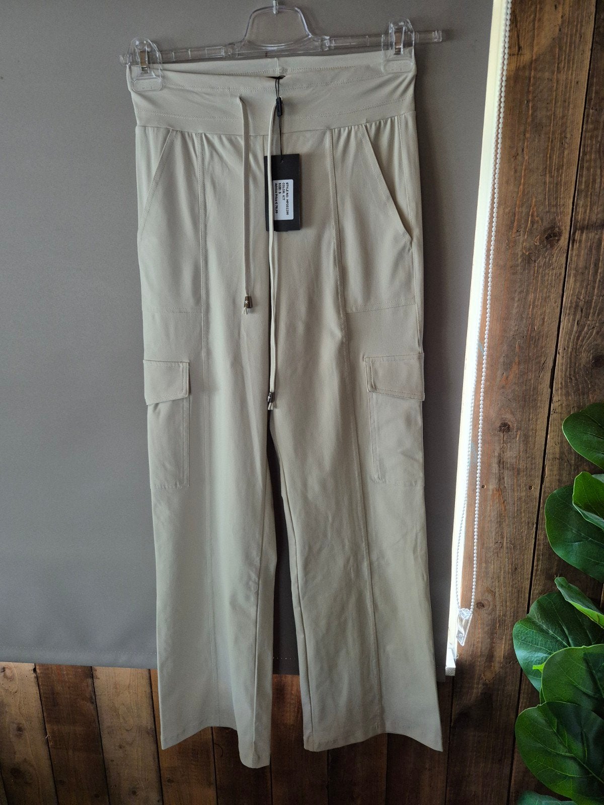 Nieuw!! Mi Piace wide leg travler broek beige S/36, Mi Piace, Beige, Nieuw, Ophalen of Verzenden