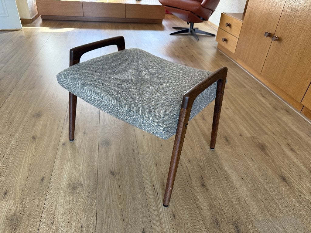 Vintage Pastoe voetenbank jaren 60 bekleed door Bovenkamp, Ophalen, Hout, Minder dan 50 cm, Zo goed als nieuw