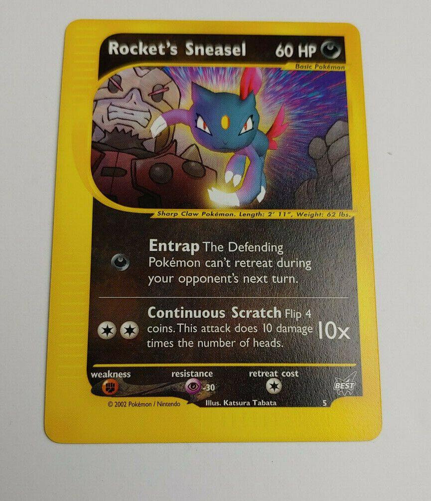 Pokemon best promo rocket sneasel #5, Ophalen of Verzenden, Zo goed als nieuw, Losse kaart