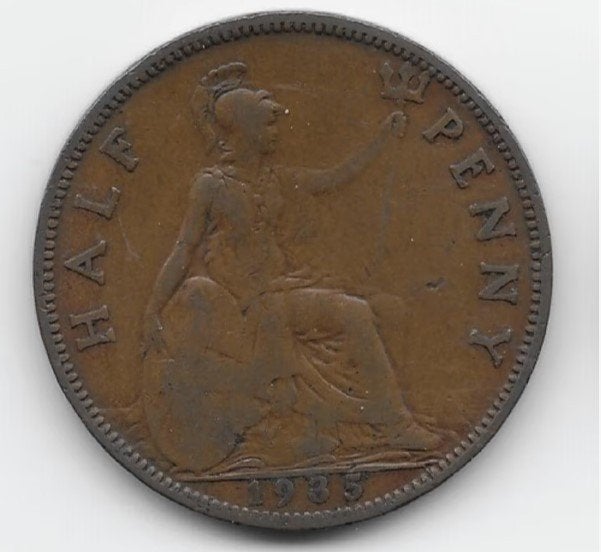 Verenigd Koninkrijk ½ penny 1935 KM# 837, Verzenden, Overige landen, Losse munt