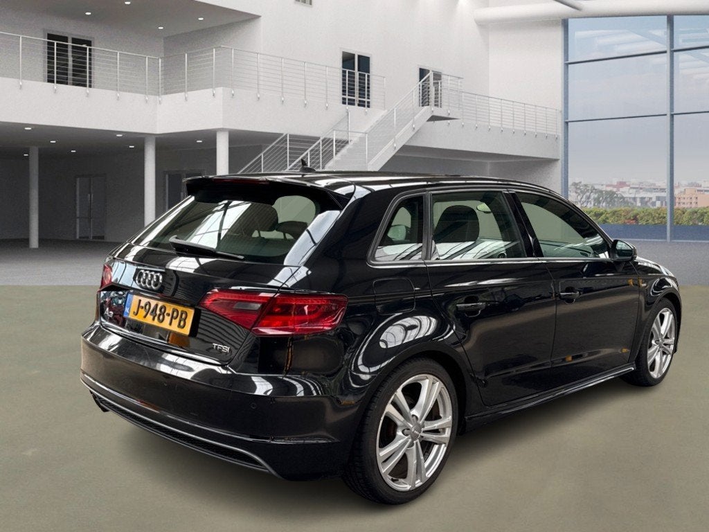 Audi A3 Sportback 1.8 TFSI Ambition Pro Line S AUTOMAAT, Gebruikt, 4 cilinders, Leder en Stof, Zwart