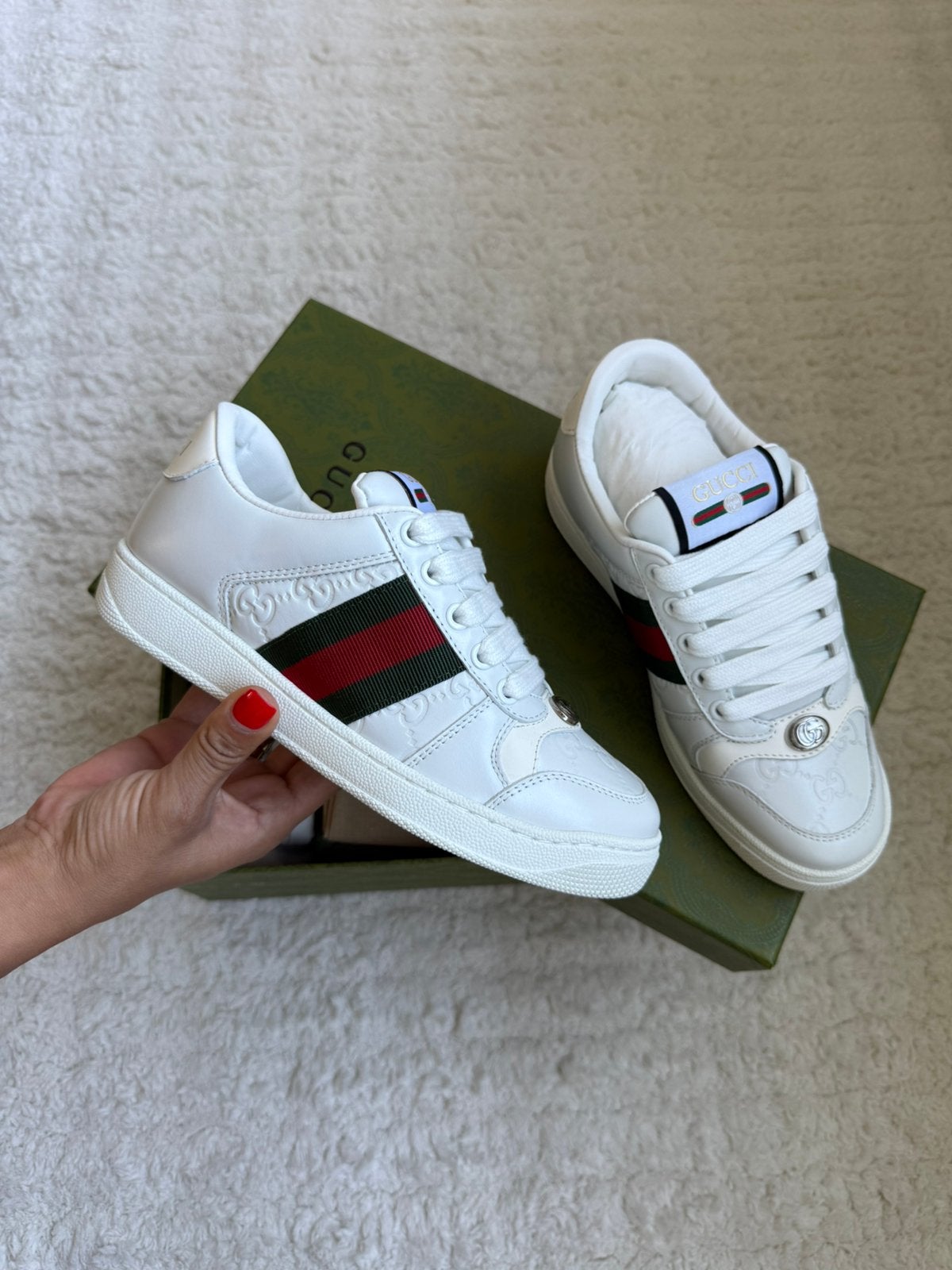 Gucci dames sneaker | Wit | 100% echte leer | 36 tm 39, Ophalen of Verzenden, Zo goed als nieuw, Zwart