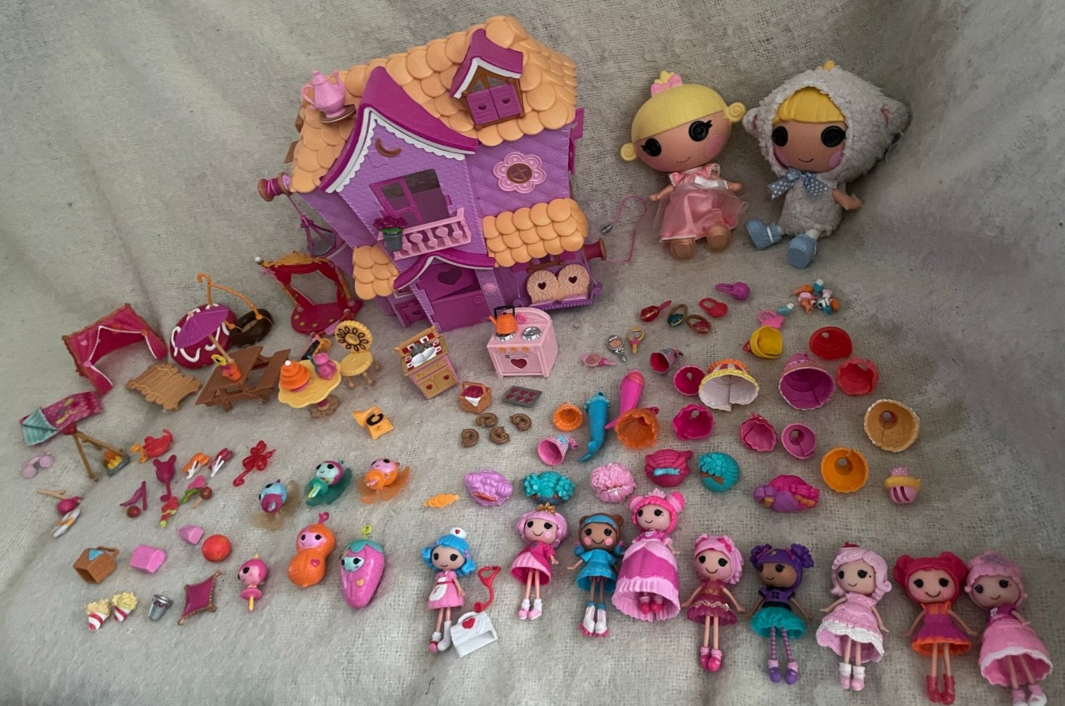 Grote set Lalaloopsy poppenhuis, poppen en accessoires, Ophalen of Verzenden, Gebruikt, Overige typen