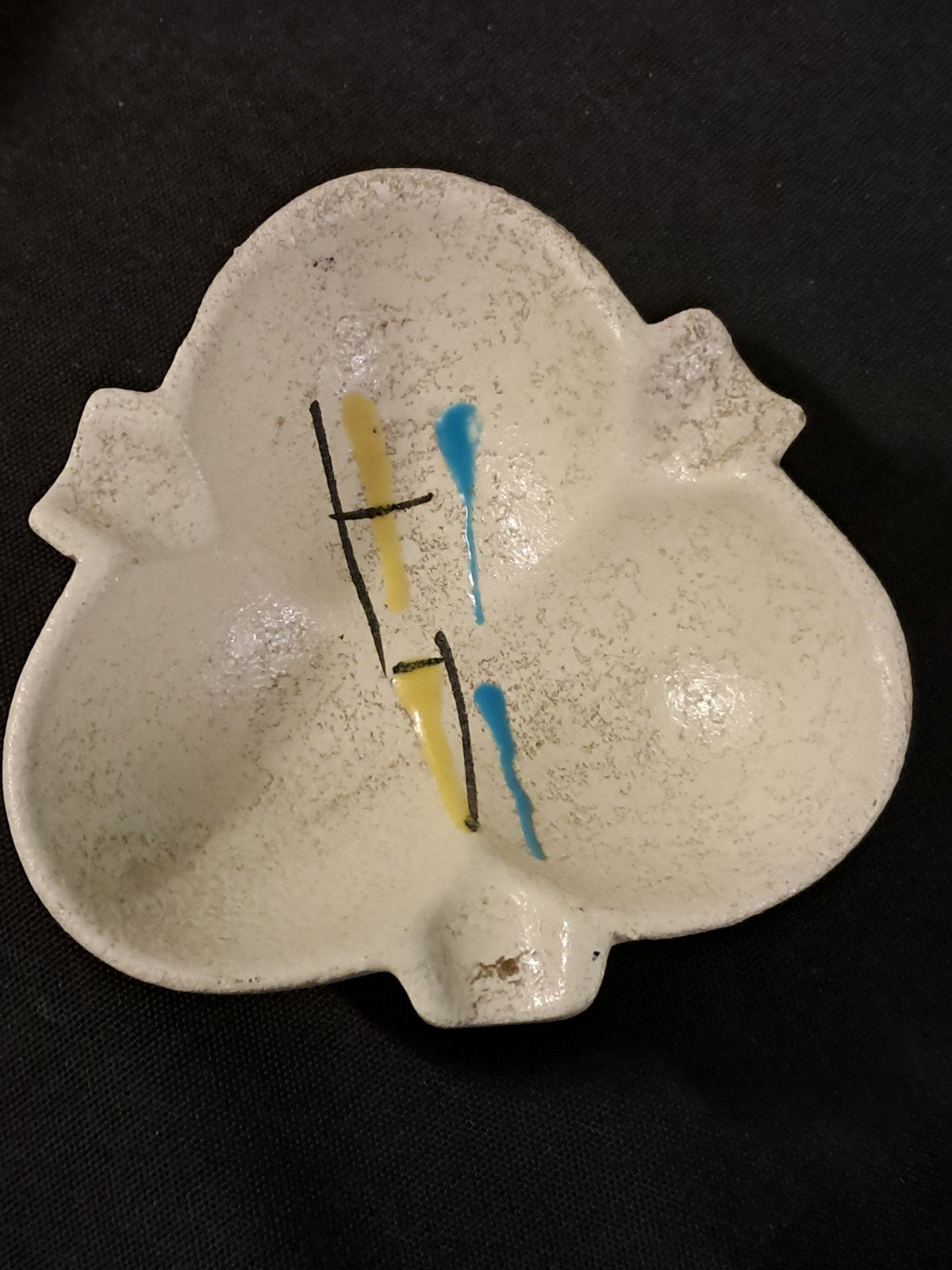 Vintage keramische asbak jaren '50, abstract design, Ophalen of Verzenden