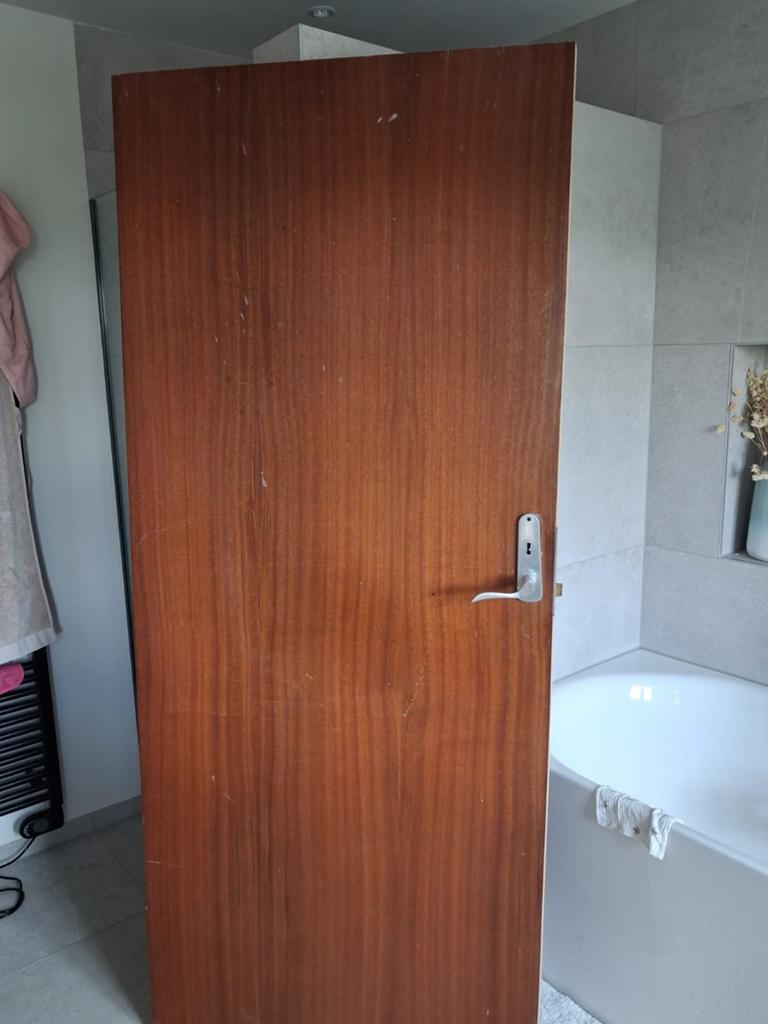 Binnendeur met houtlook, 207x87 cm, gebruikt, Doe-het-zelf en Verbouw, Deuren en Horren, Ophalen, Gebruikt, Binnendeur, 200 tot 215 cm