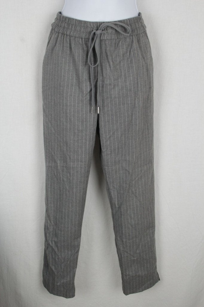Grijze damesbroek met witte krijtstreep mt 34 merk H&M, ., Ophalen of Verzenden, Zo goed als nieuw, .