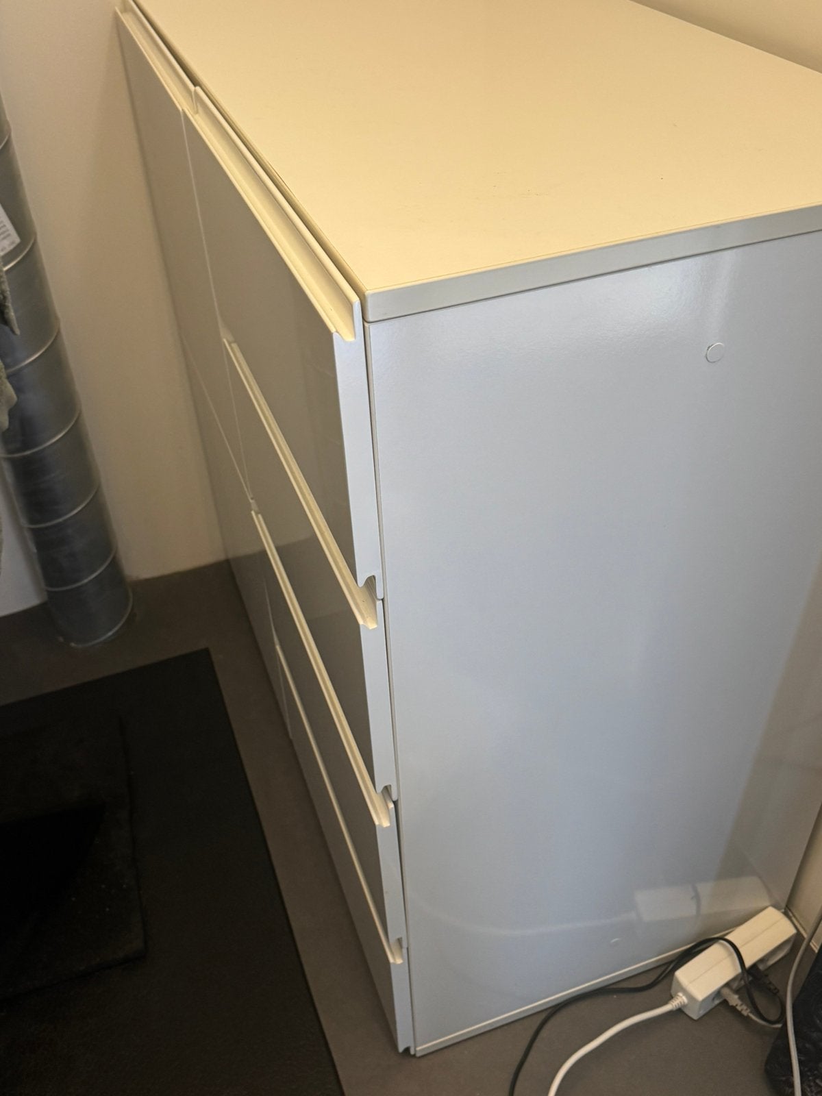 Wit hoogglans commode, Ophalen, 50 tot 70 cm, 90 tot 105 cm, 100 cm of meer