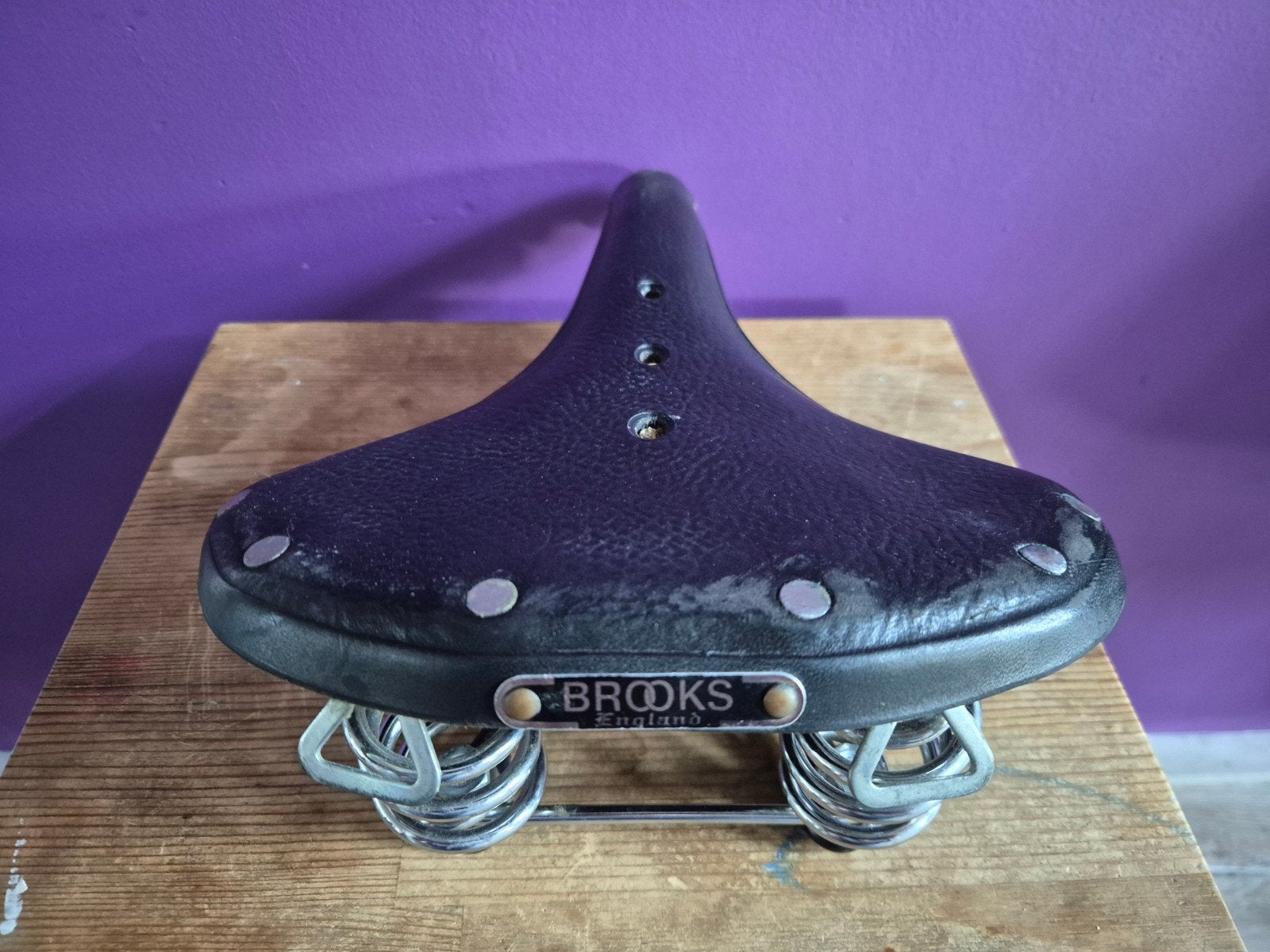 Brooks B66 Zadel - Klassiek Lederen Fietszadel met Veren, Ophalen