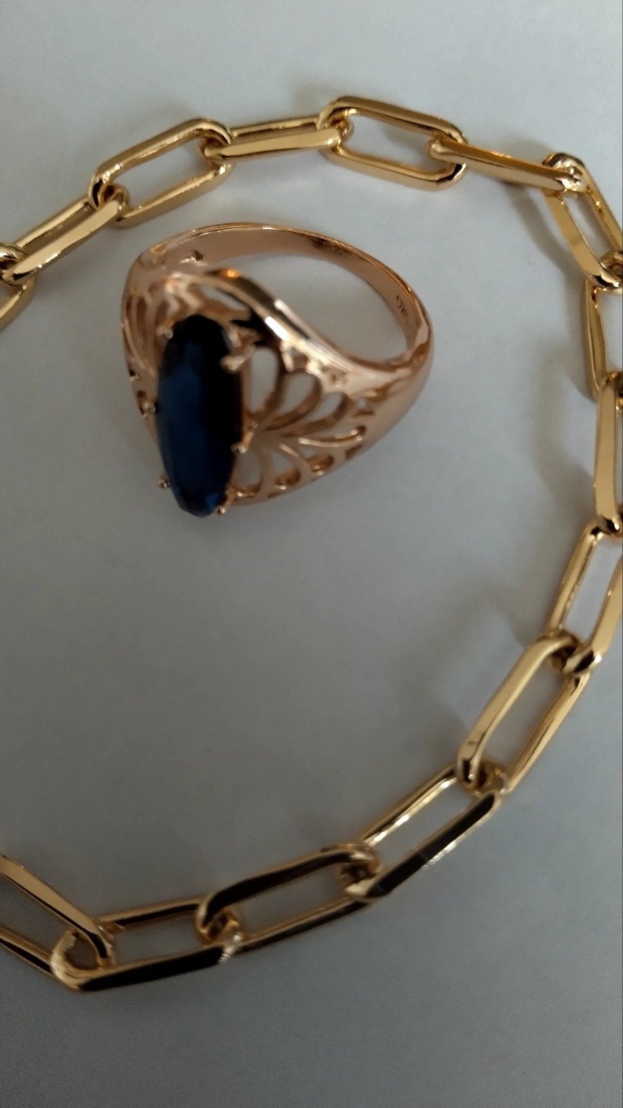 closed fovere armband met ring ( nieuw), Ophalen of Verzenden, Nieuw, Goud, Goud