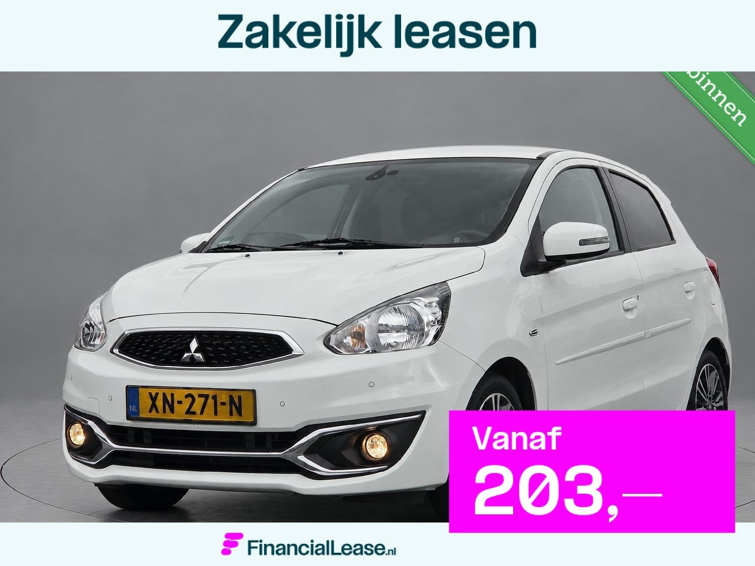 Mitsubishi Space Star 1.2 Instyle Automaat | Leder | Stoelve, Gebruikt, Wit, Bedrijf, 100 kg