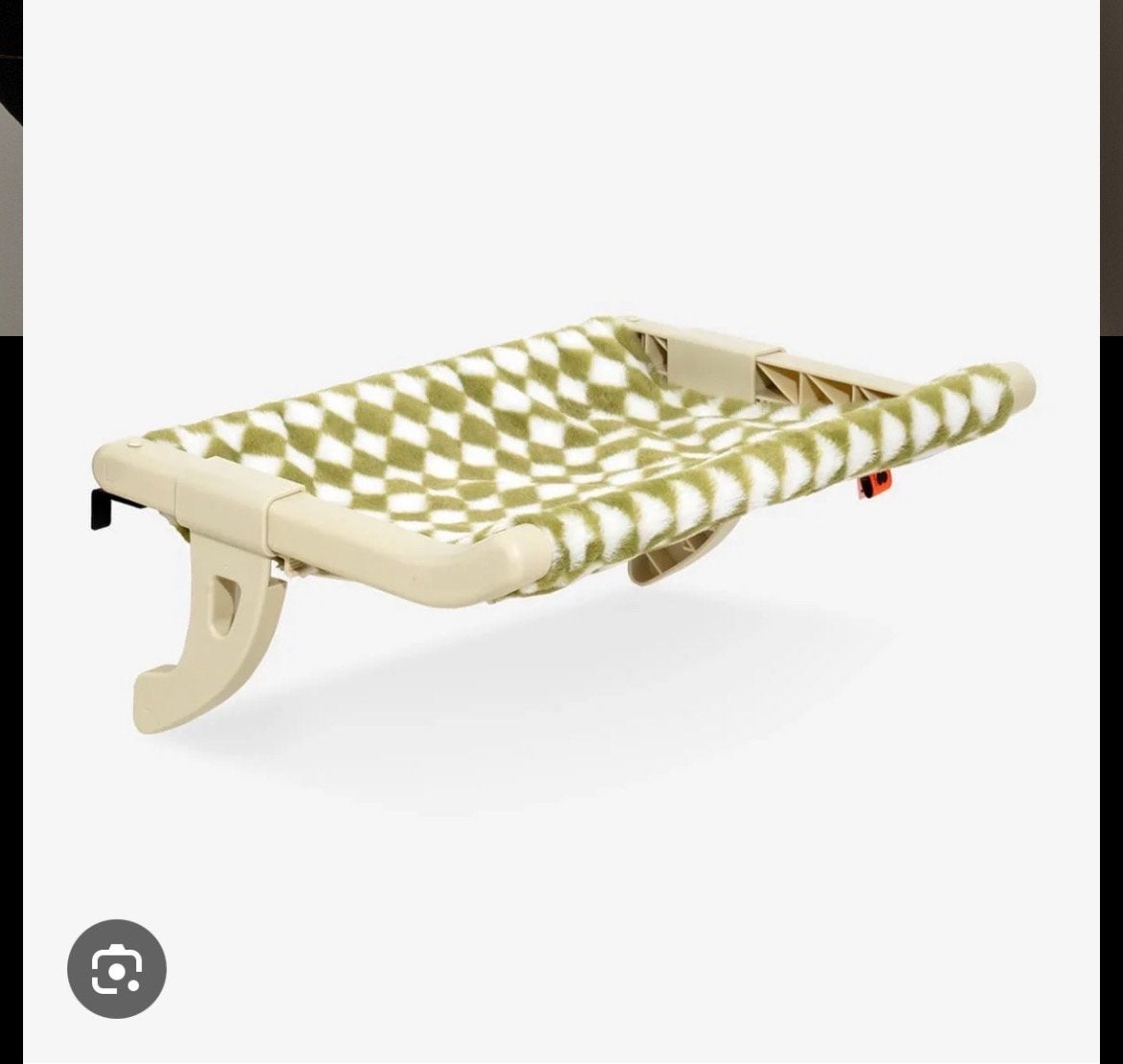 nymock foldable cat hammock — plush checkered, barely used, Ophalen, Zo goed als nieuw