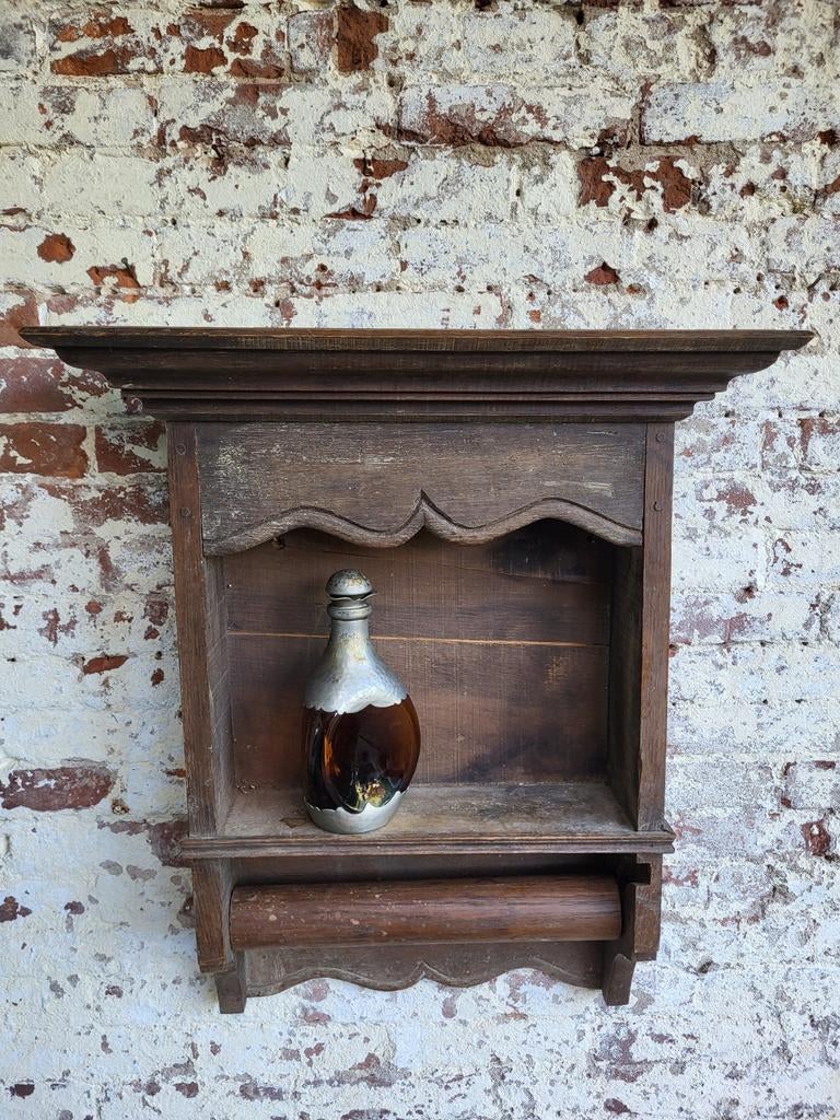 Frans brocante hangkastje/ wandkast / allegonda, Antiek en Kunst, Ophalen of Verzenden