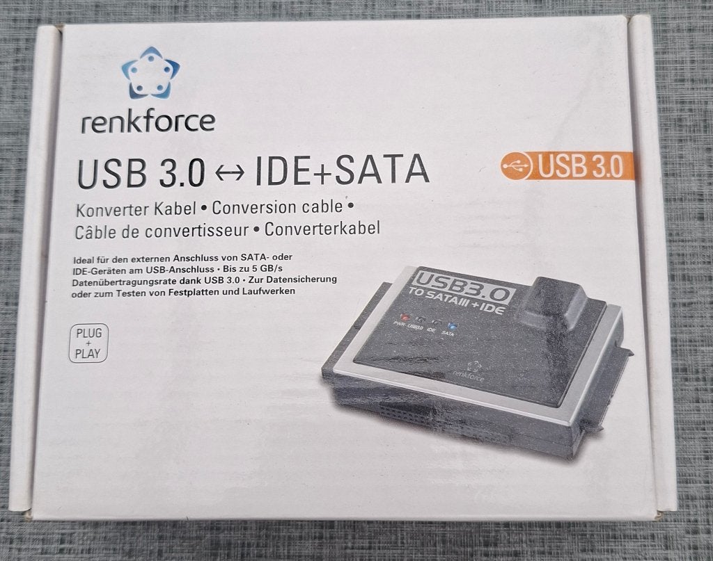Renkforce USB 3.0 naar IDE+SATA Converter, Nieuw, Ophalen of Verzenden, USB, Desktop