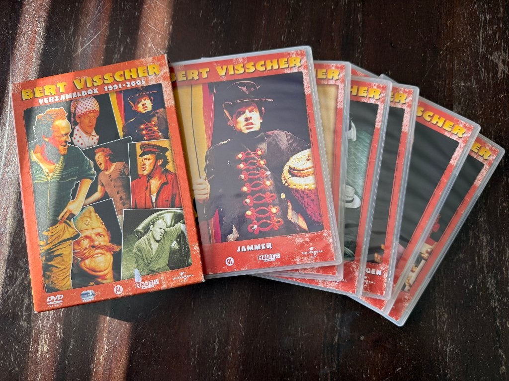 Bert Visscher Verzamel Box ( 6 DVD Box ), Stand-up of Theatershow, Bert Visscher, Alle leeftijden, Zo goed als nieuw