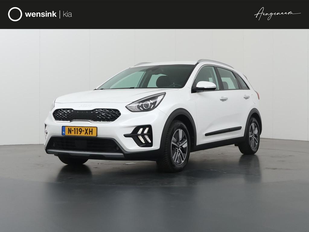Kia Niro 1.6 GDi Hybrid DynamicLine | Trekhaak | Navigatie |, Auto's, Kia, Gebruikt, Euro 6, Leder en Stof, Wit