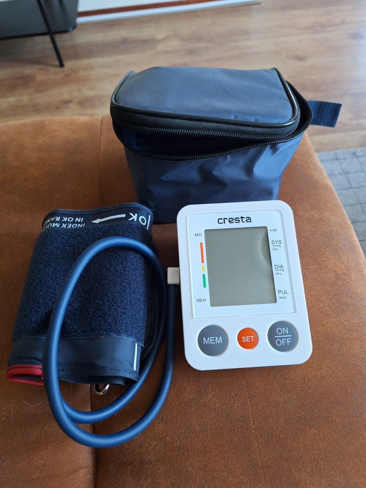 Cresta Bloeddrukmeter met Manchet en Opbergetui, Ophalen, Zo goed als nieuw, Overige typen