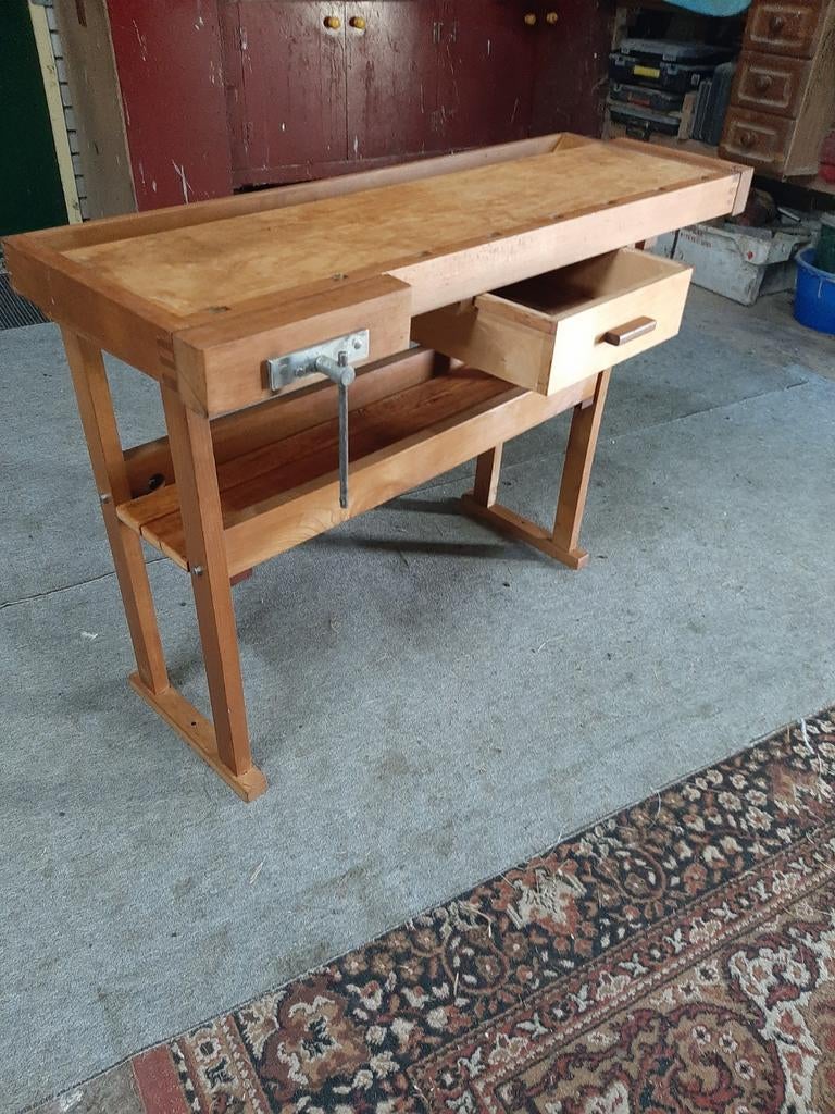 Houten werkbank, Doe-het-zelf en Verbouw, Werkbanken, Ophalen, 120 tot 170 cm