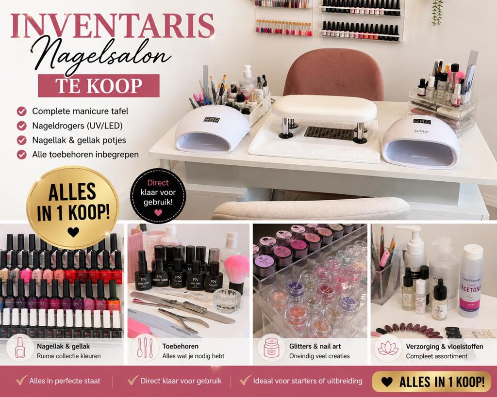 Complete inventaris nagelsalon inventaris Shemax, Ophalen, Zo goed als nieuw, Handen en Nagels, Toebehoren