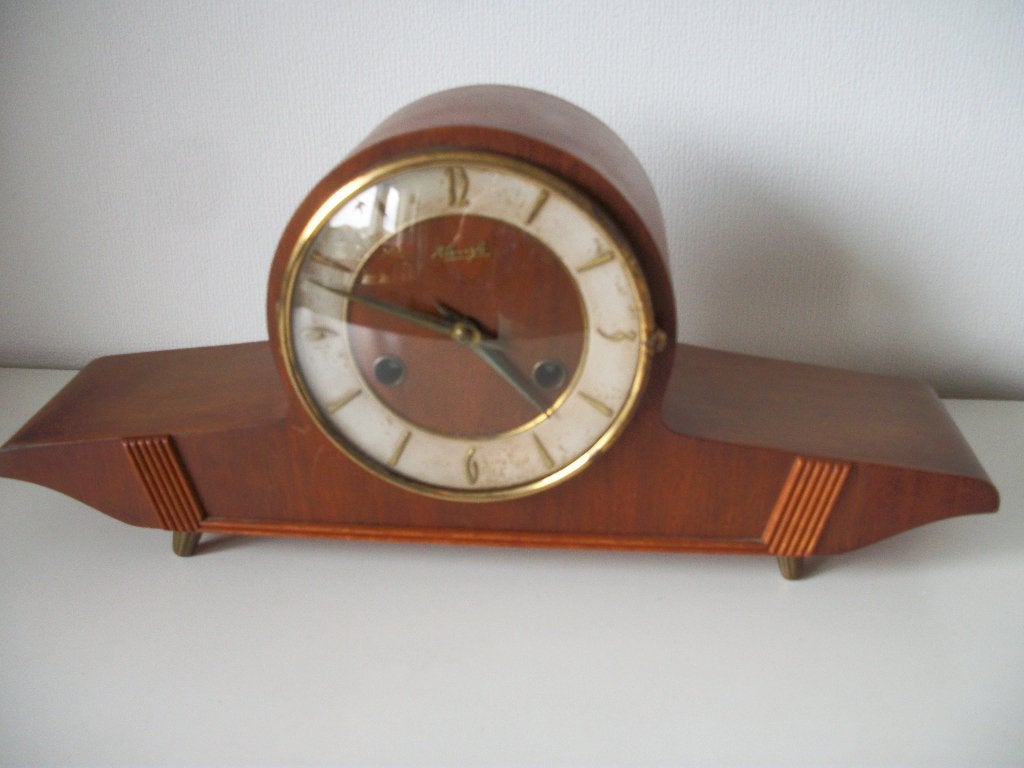 Duitse Pendule Tafelklok van Kienzle - 40 x 18 cm, Ophalen of Verzenden