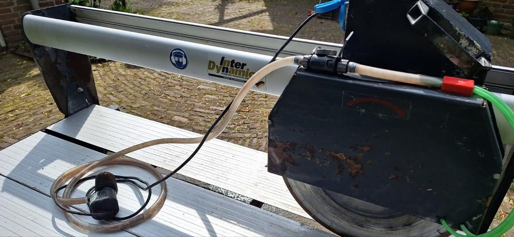 Watergekoelde tegelzaag Interdynamics voor breedte tot 1m, Ophalen, Gebruikt, Inter Dynamics, 70 mm of meer