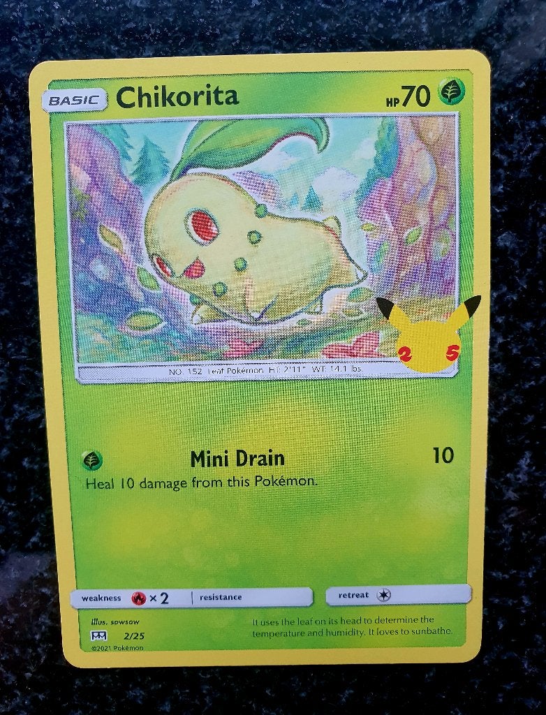 Pokemon Chikorita McDonald promo, Hobby en Vrije tijd, Ophalen of Verzenden, Nieuw, Losse kaart