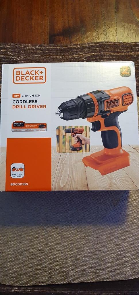 Black+Decker 18V Accuboormachine - Nieuw (excl. accu/lader), Doe-het-zelf en Verbouw, Gereedschap | Boormachines, Ophalen, Variabele snelheid