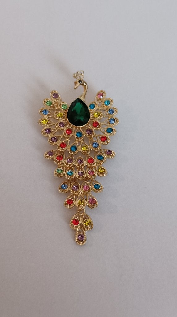 Pauw broche, 10 cm of meer, Overige materialen, Overige kleuren, Nieuw