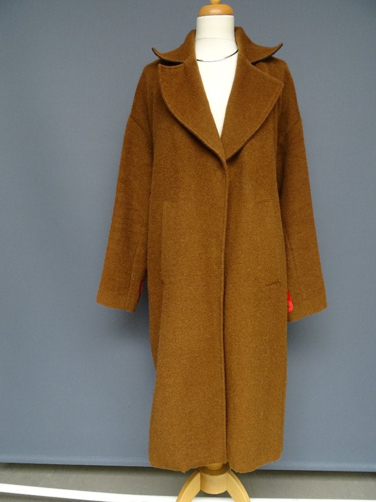 AMATOR maat S, wollen winterjas., Bruin, AMATOR, Ophalen of Verzenden, Maat 36 (S)