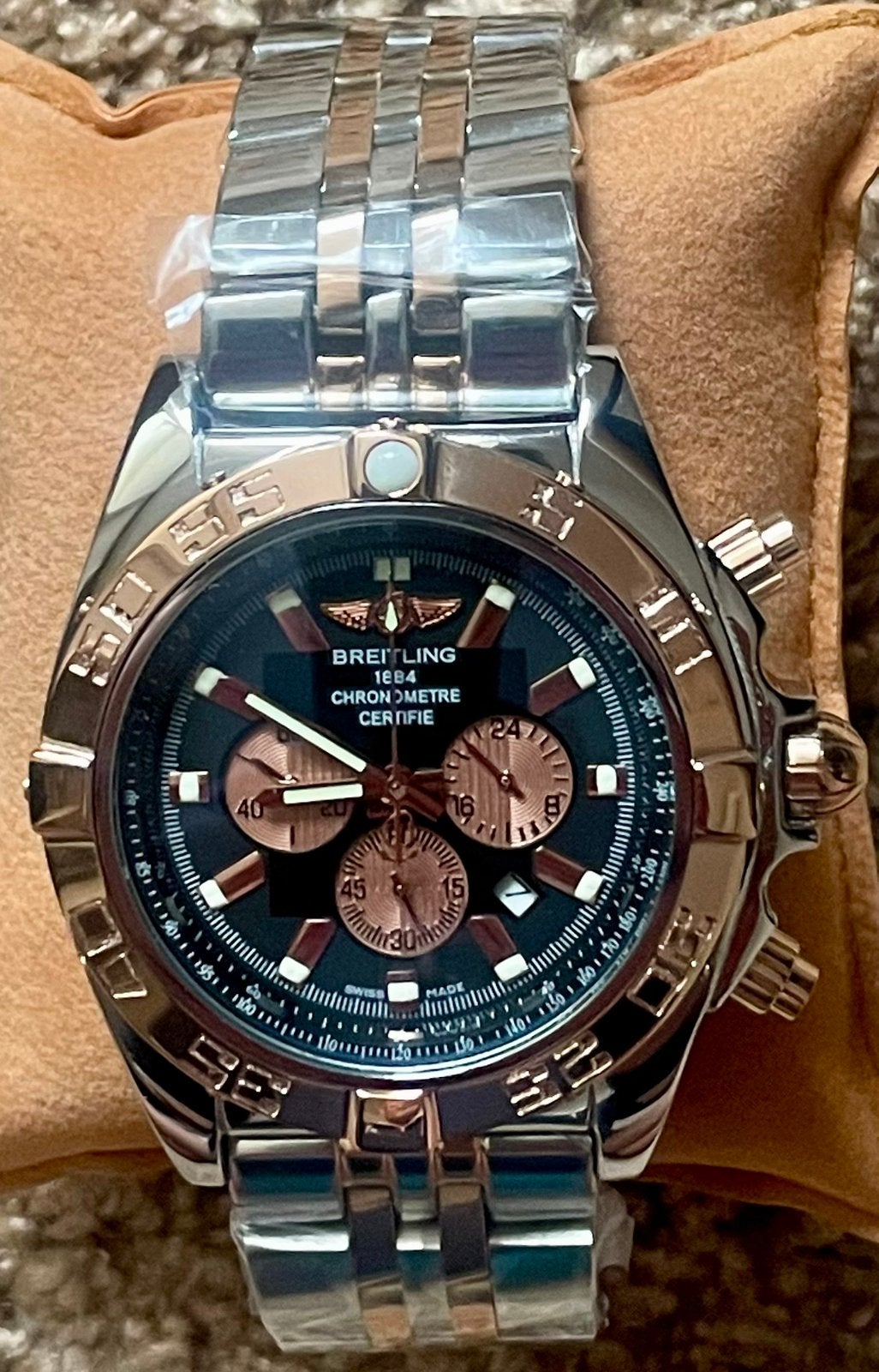 Breitling Certifie Chronometre, Staal, Staal, Breitling, Polshorloge