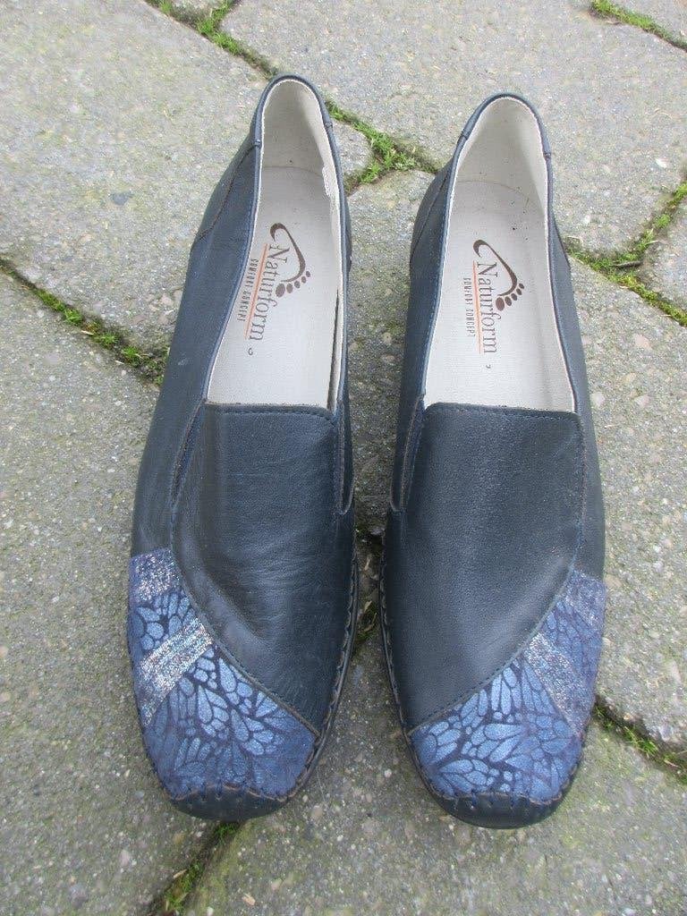 blauwe damesschoenen Naturform, maat 42, Instappers, Ophalen of Verzenden, Zo goed als nieuw, Naturform