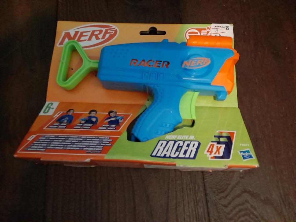 Nerf Elite Jr. Racer pistooltje met 4 pijltjes, Ophalen of Verzenden, Nieuw