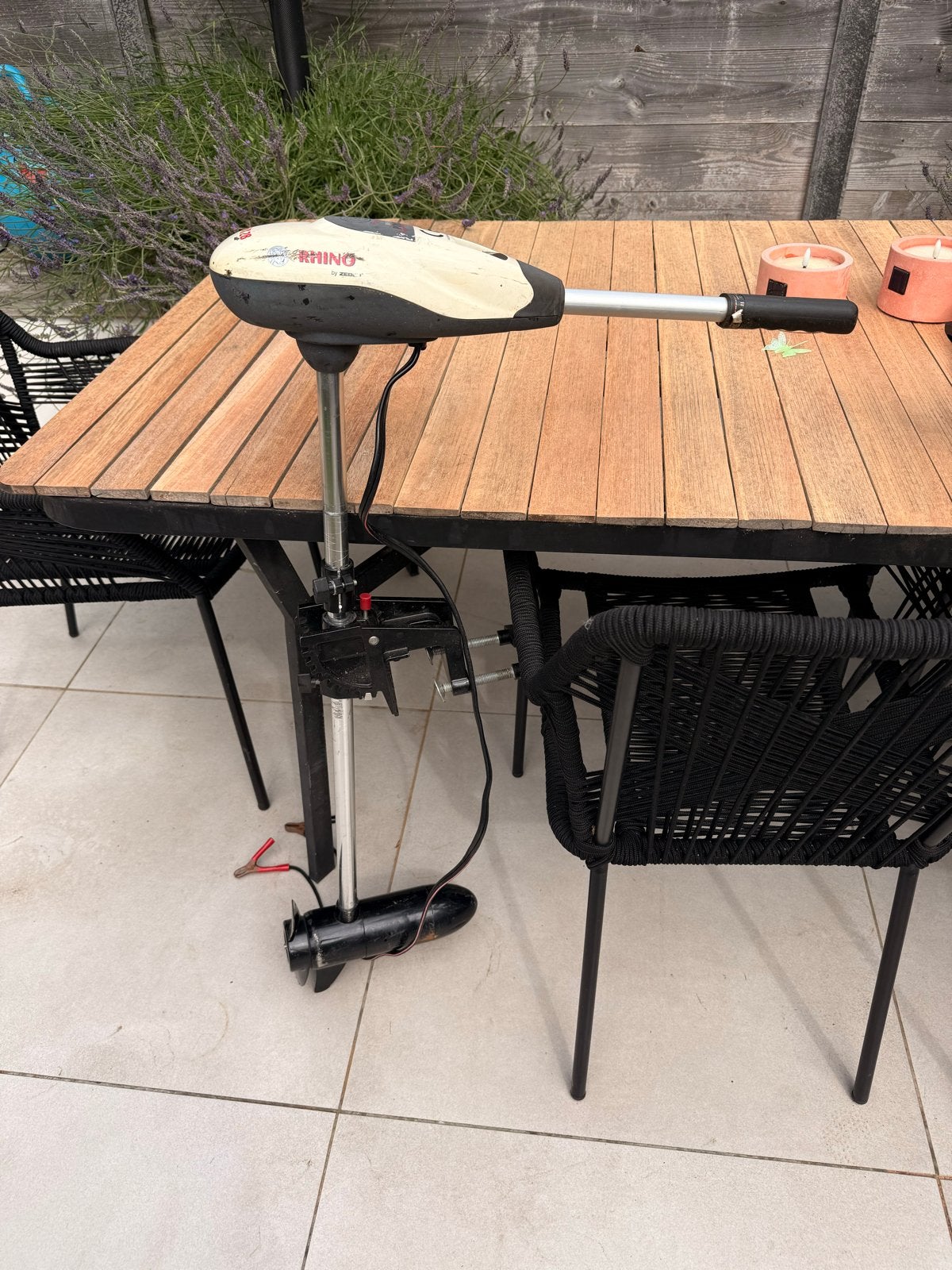 Rhino R-VX 28 Elektrische Buitenboord Fluistermotor, Gebruikt, Minder dan 5 pk, Elektrisch, Ophalen of Verzenden