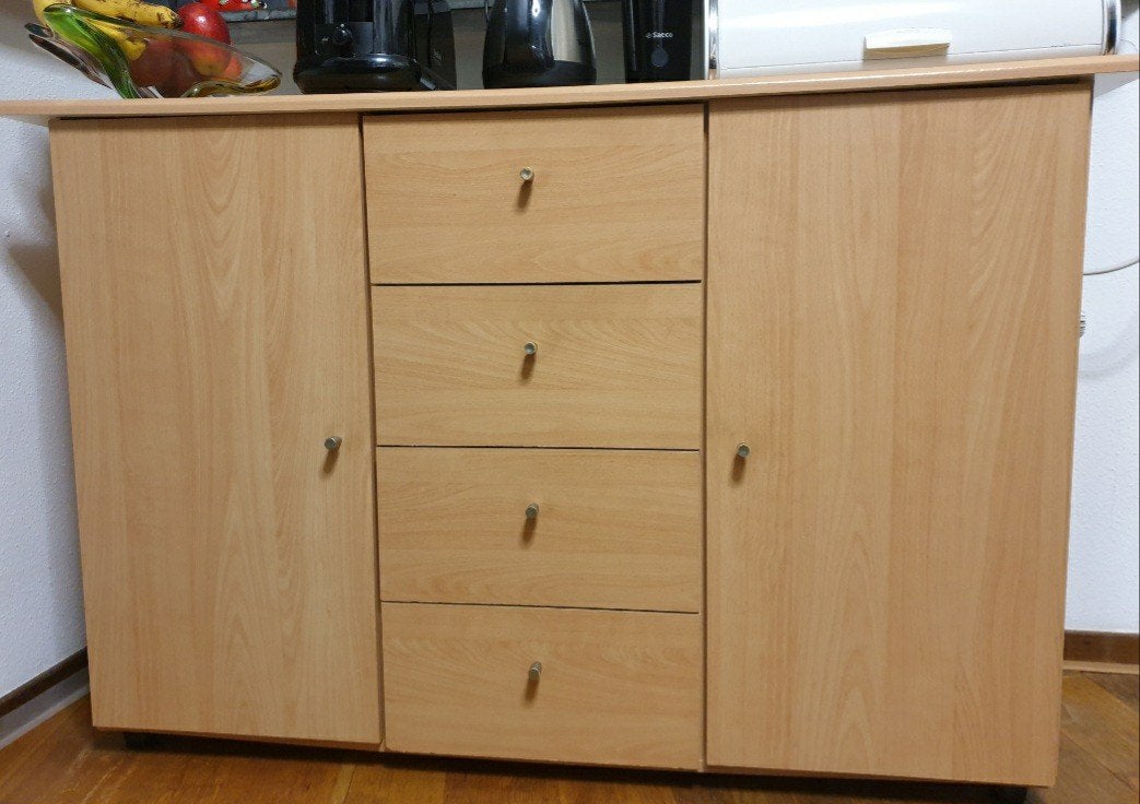 Houten dressoir, Ophalen, Gebruikt, 25 tot 50 cm, Met deur(en)