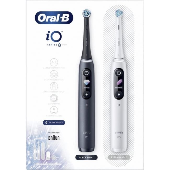 Oral-B iO Series 8 Duo Elektrische Tandenborstels, Sieraden, Tassen en Uiterlijk, Ophalen of Verzenden, Zo goed als nieuw, Tandenborstel
