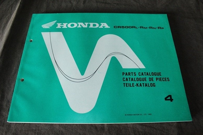 Honda CR500R 1992 motorcycle parts catalogue CR500 R, Motoren, Ophalen of Verzenden, Honda