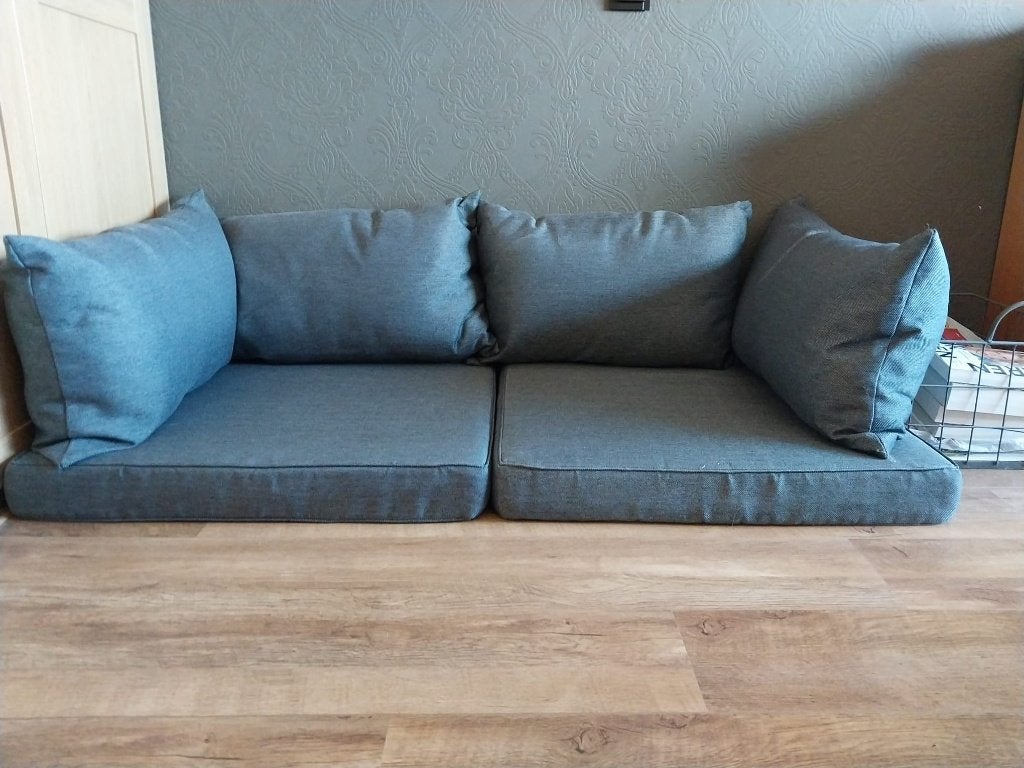 z.g.a.n. donkergrijze loungekussens., Tuin en Terras, Tuinmeubel-accessoires, Ophalen