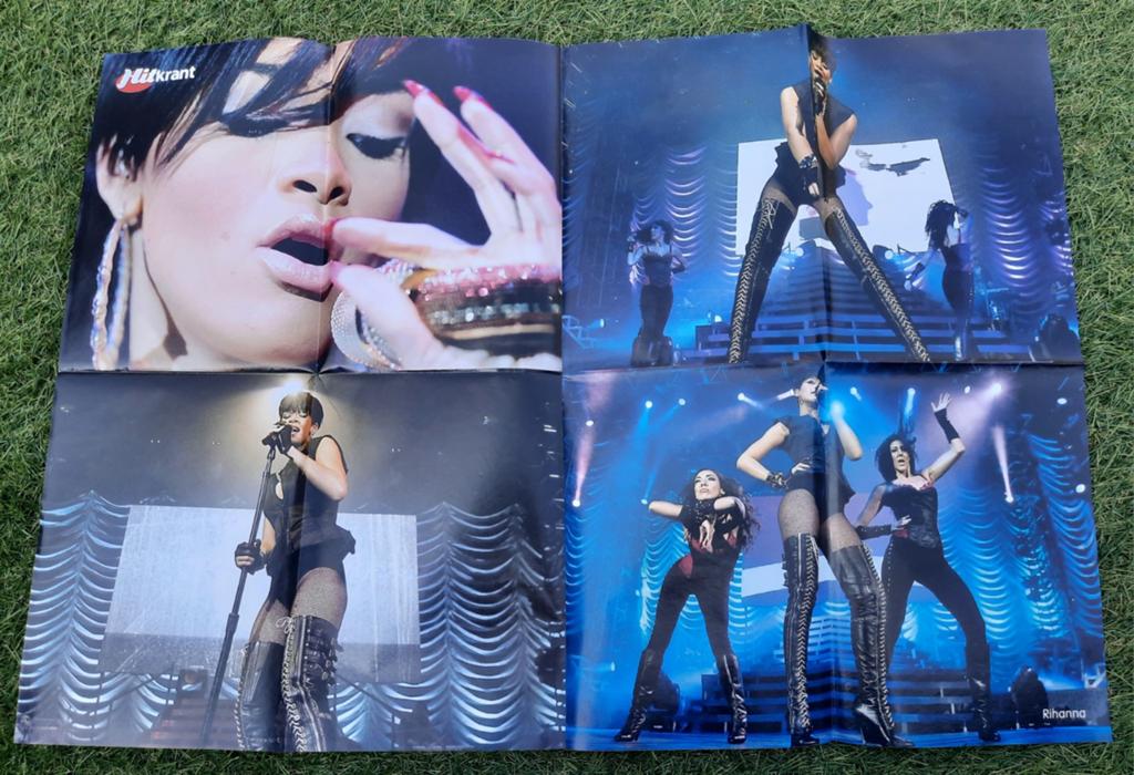 Grote Poster Hitkrant 2008 Rihanna / Sven de Wijn Anubis, Ophalen of Verzenden, Gebruikt, A1 t/m A3, Muziek