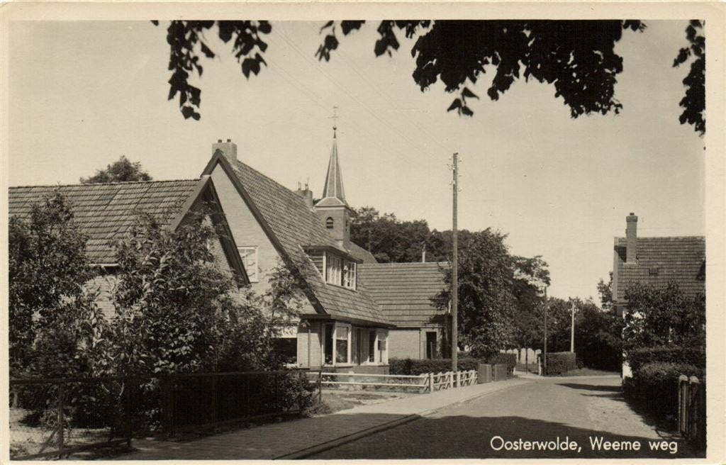 Oosterwolde, Weeme weg - ongelopen, Verzenden, 1940 tot 1960, Ongelopen, Friesland